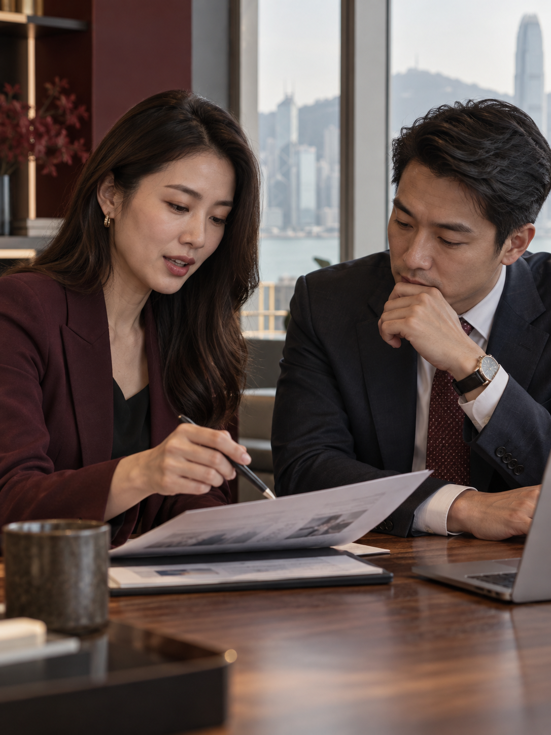 越賞顧問與客戶商討企業方案