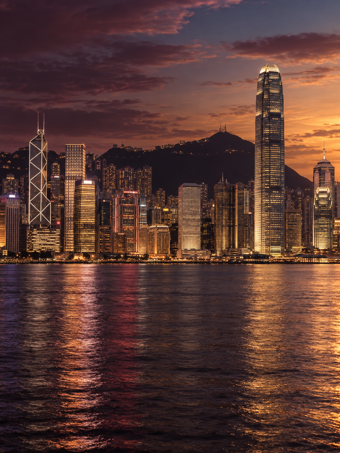 香港維多利亞港商業景觀